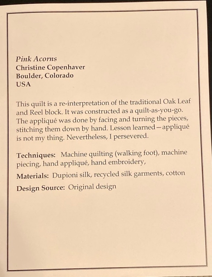 "Pink Acorns" by Christine Copenhaver - Sign